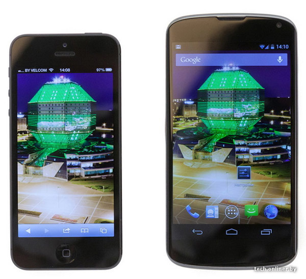 LG Google Nexus vs iPhone 5