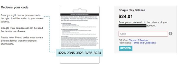 Google Play Gift Card Balance