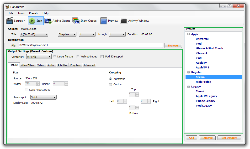 handbrake-settings