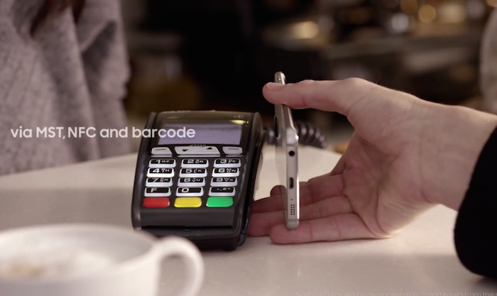 Samsung Pay can communicate directly with magnetic card payment terminals, so you can make payment anywhere without NFC.