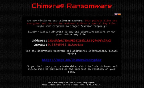 Chimera-ransomware