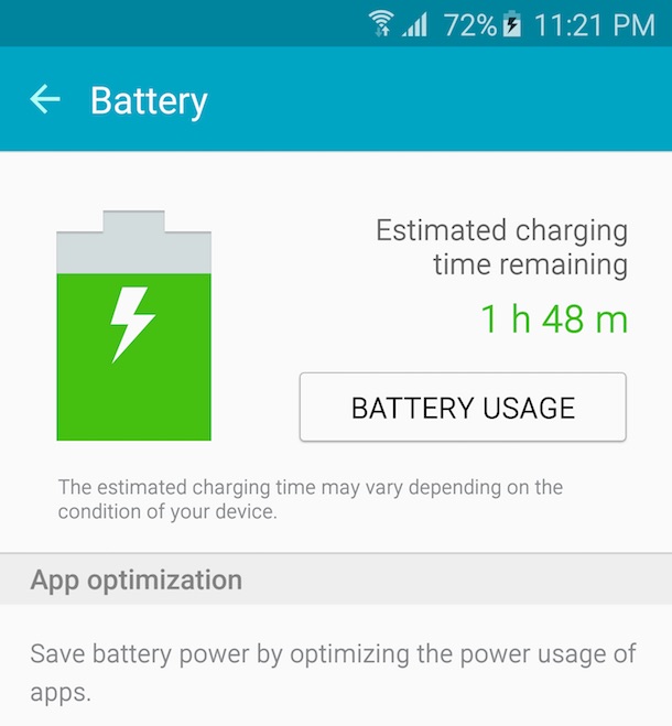 It took nearly 2 hours to charge from 72% to 100%