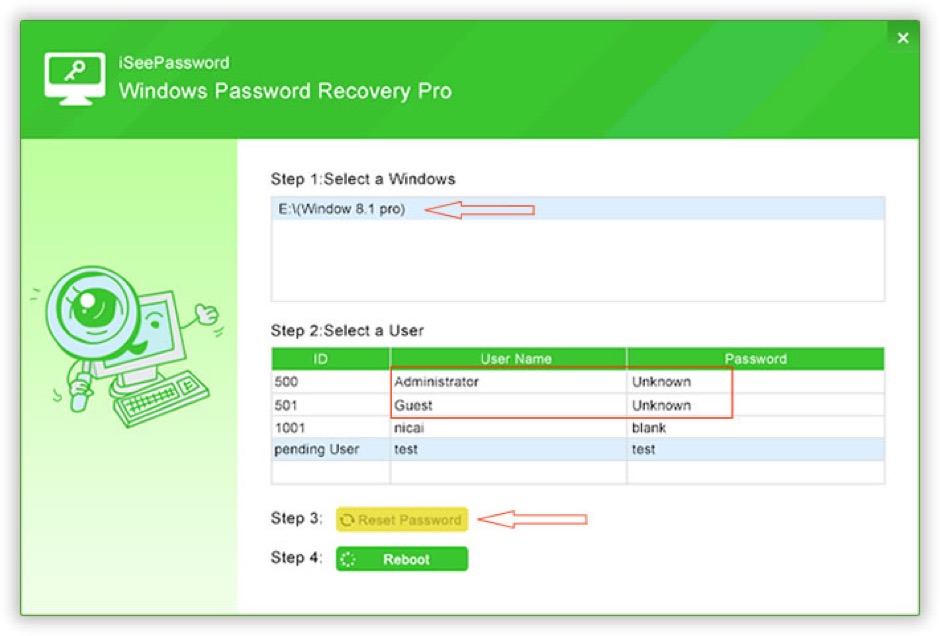 forgot password to pc windows 7