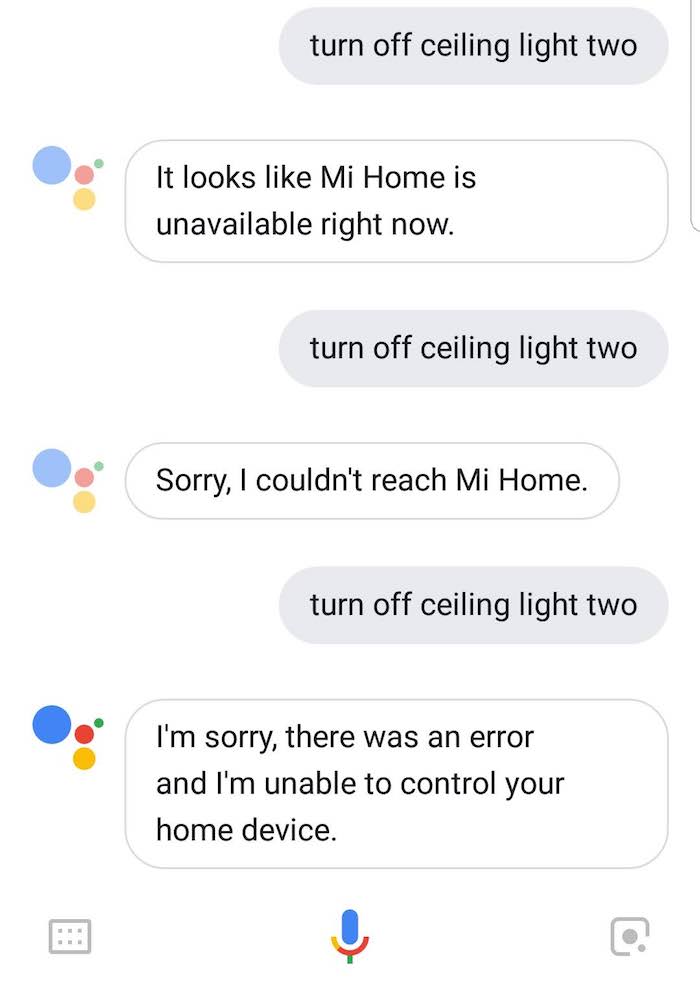 xiaomi light google home