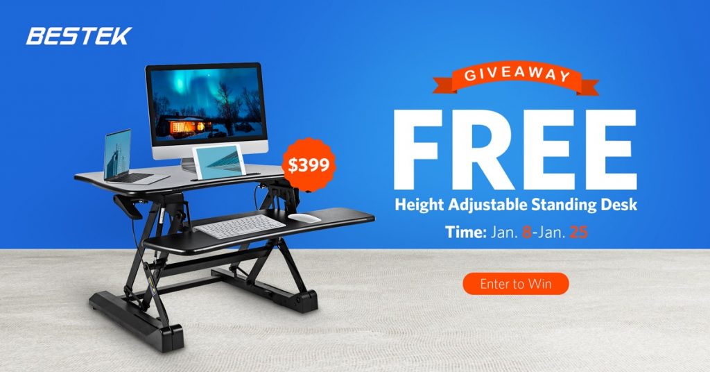 Bestek Height Adjustable Standing Desk Giveaway Techwalls