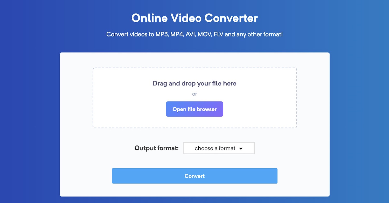 Online video converter