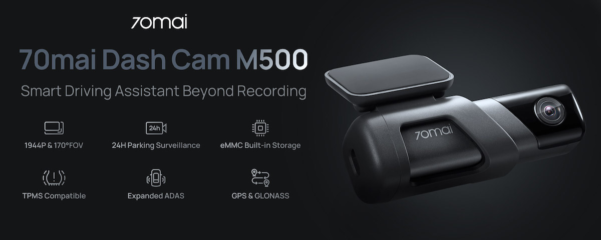 70mai Dash Cam M500 1944P 170FOV 70mai M500 Car DVR Dash Camera Recorder  GPS ADAS 24H Parking Monitor eMMC built-in Storage