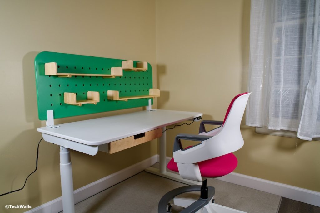 Autonomous SmartDesk Junior Review Kid Standing Desk with Pegboard and Adjustable Height