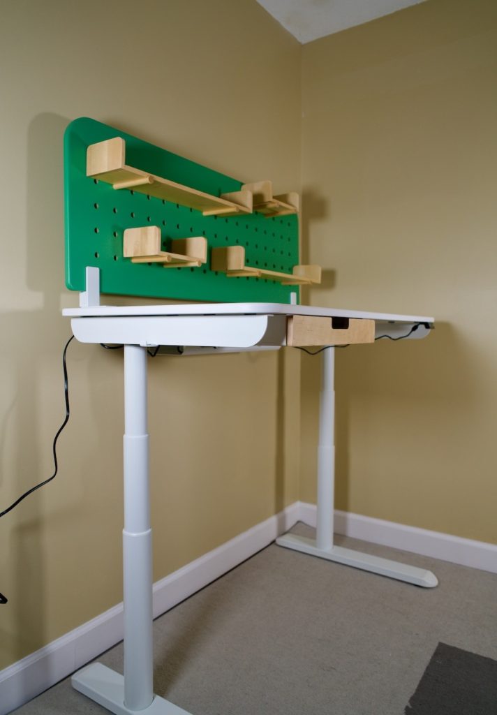 Autonomous SmartDesk Junior Review Kid Standing Desk with Pegboard